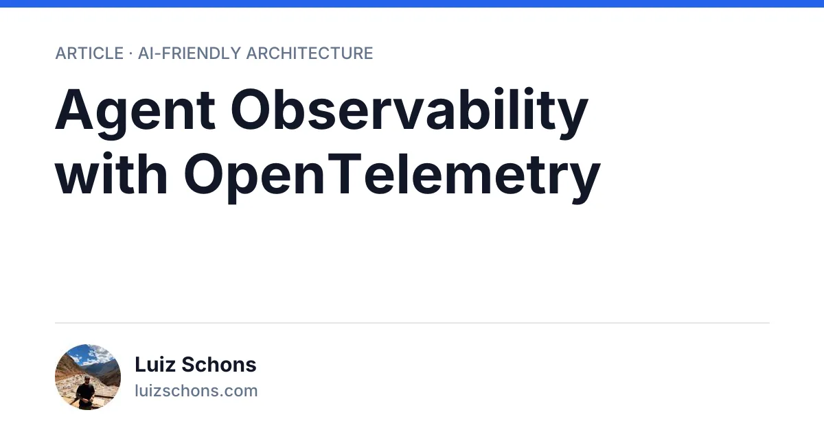 Preview image generated automatically for the article Agent Observability with OpenTelemetry